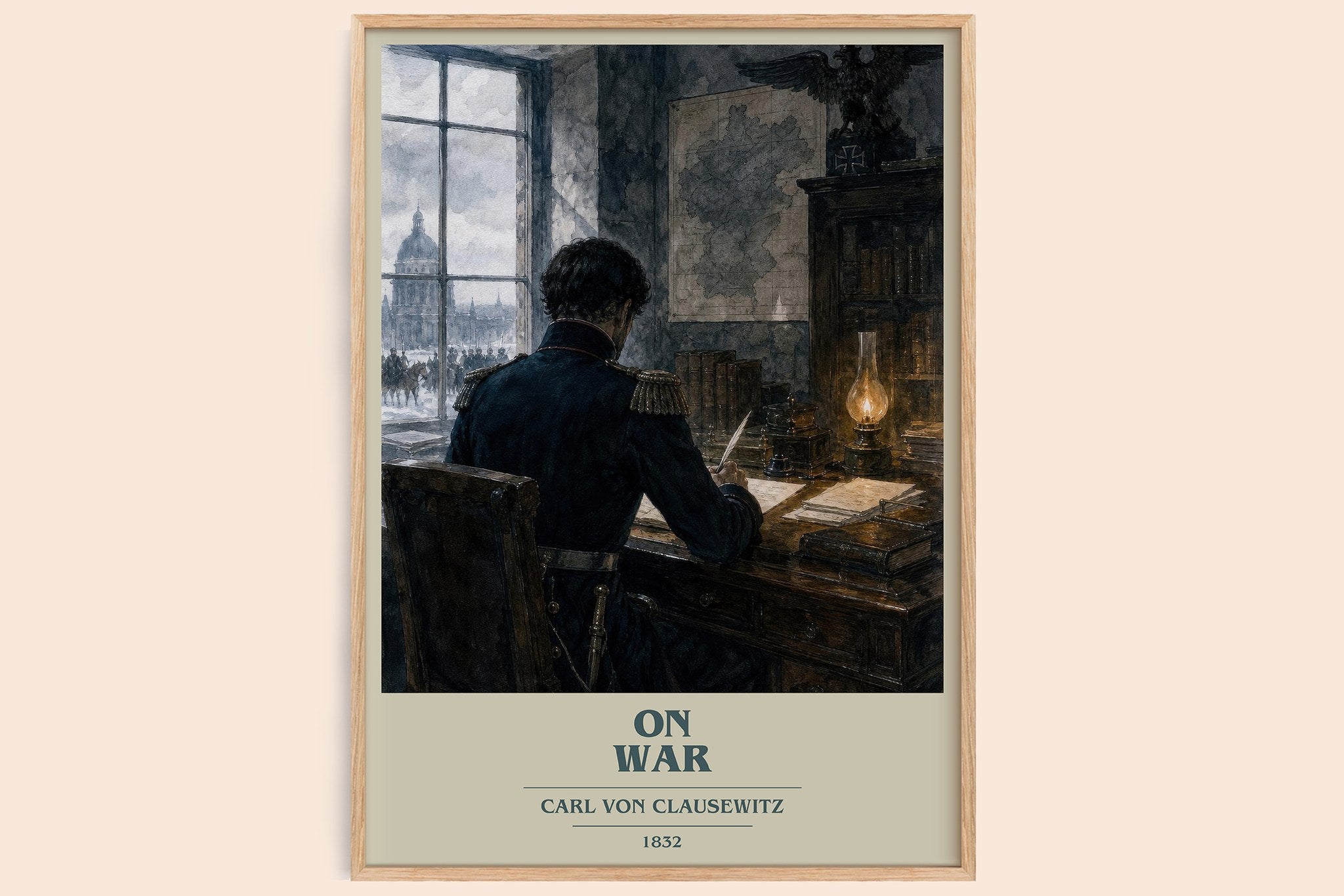 On War Book Cover Poster by Carl Von Clausewitz