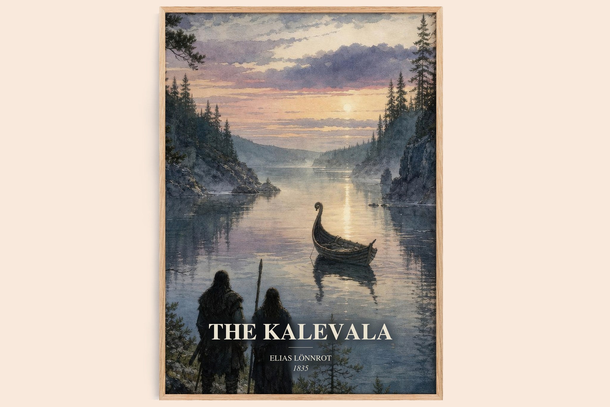The Kalevala Book Watercolour Illustration by Elias Lönnrot