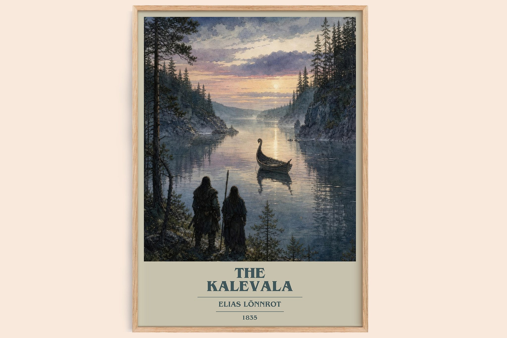 The Kalevala Book Cover Poster by Elias Lönnrot