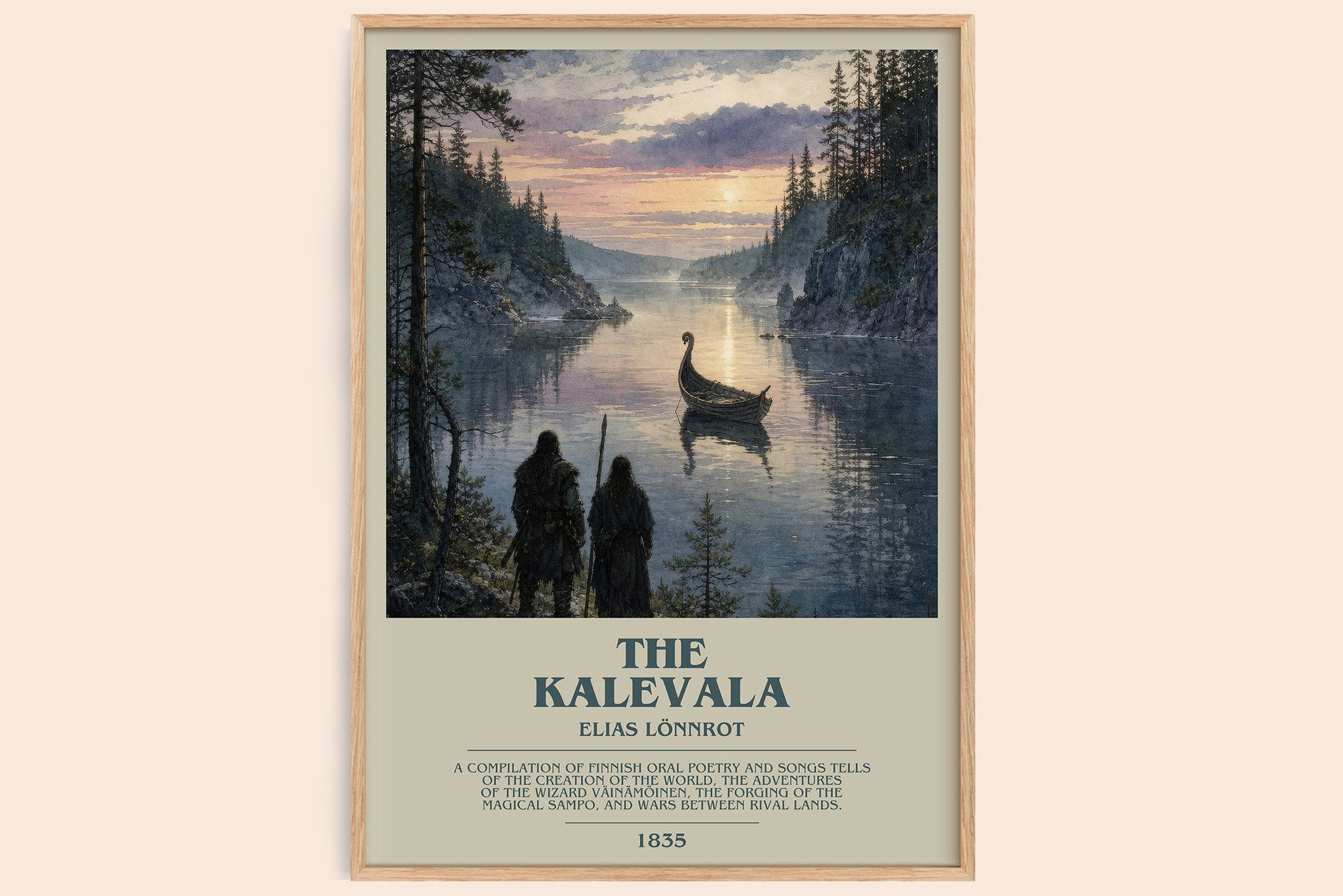 The Kalevala Bookish Wall Art by Elias Lönnrot