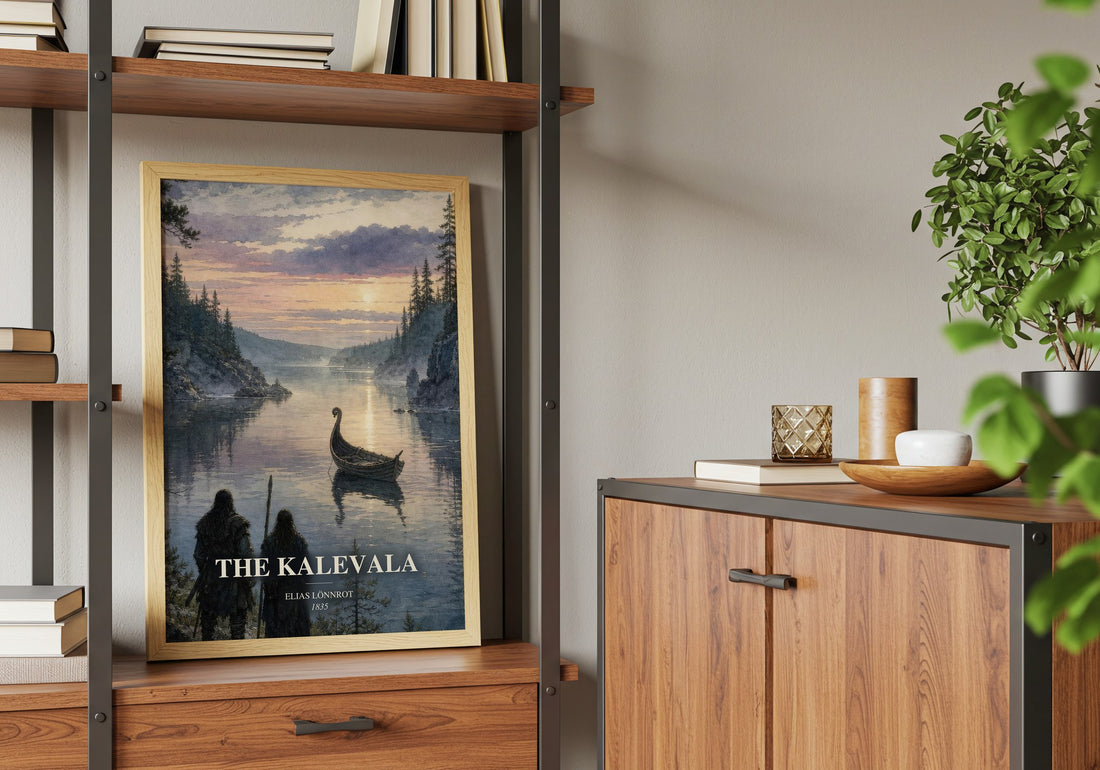 The Kalevala book watercolour illustration paper finish options – matte satin gloss