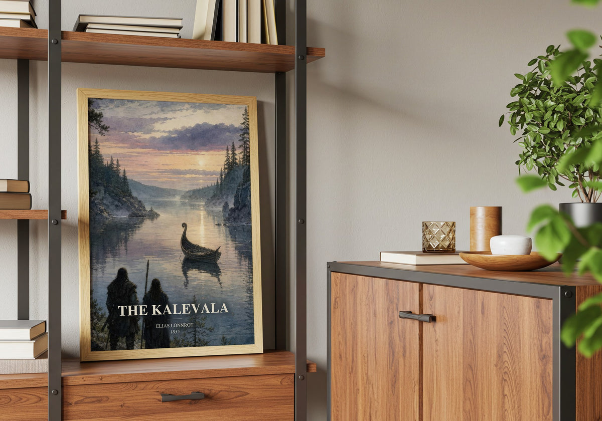 The Kalevala book watercolour illustration paper finish options – matte satin gloss