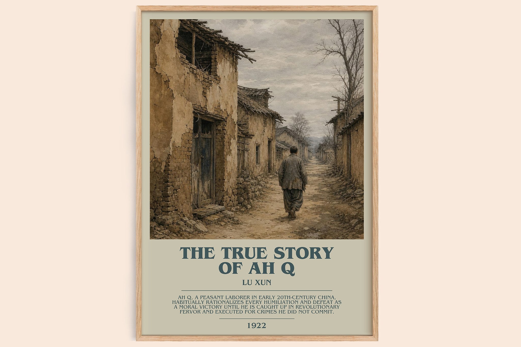The True Story Of Ah Q Bookish Wall Art by Lu Xun