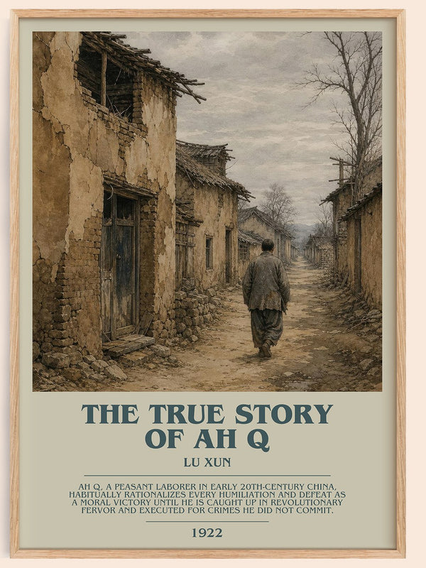 The True Story Of Ah Q Bookish Wall Art by Lu Xun – framed poster