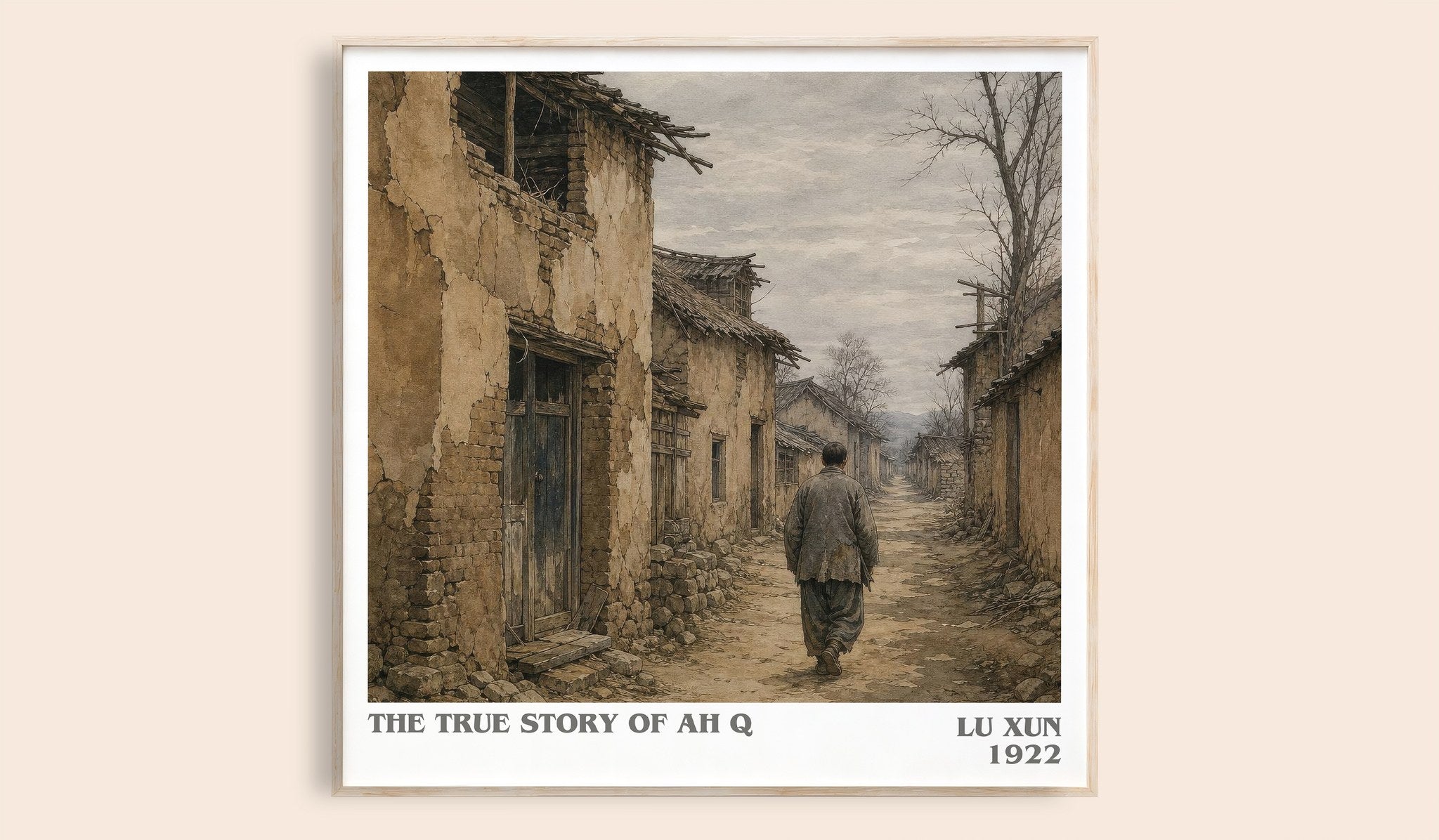 The True Story Of Ah Q Literary Art Print by Lu Xun