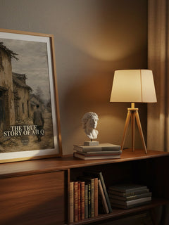The True Story Of Ah Q watercolour print on bookshelf – Lu Xun fan gift
