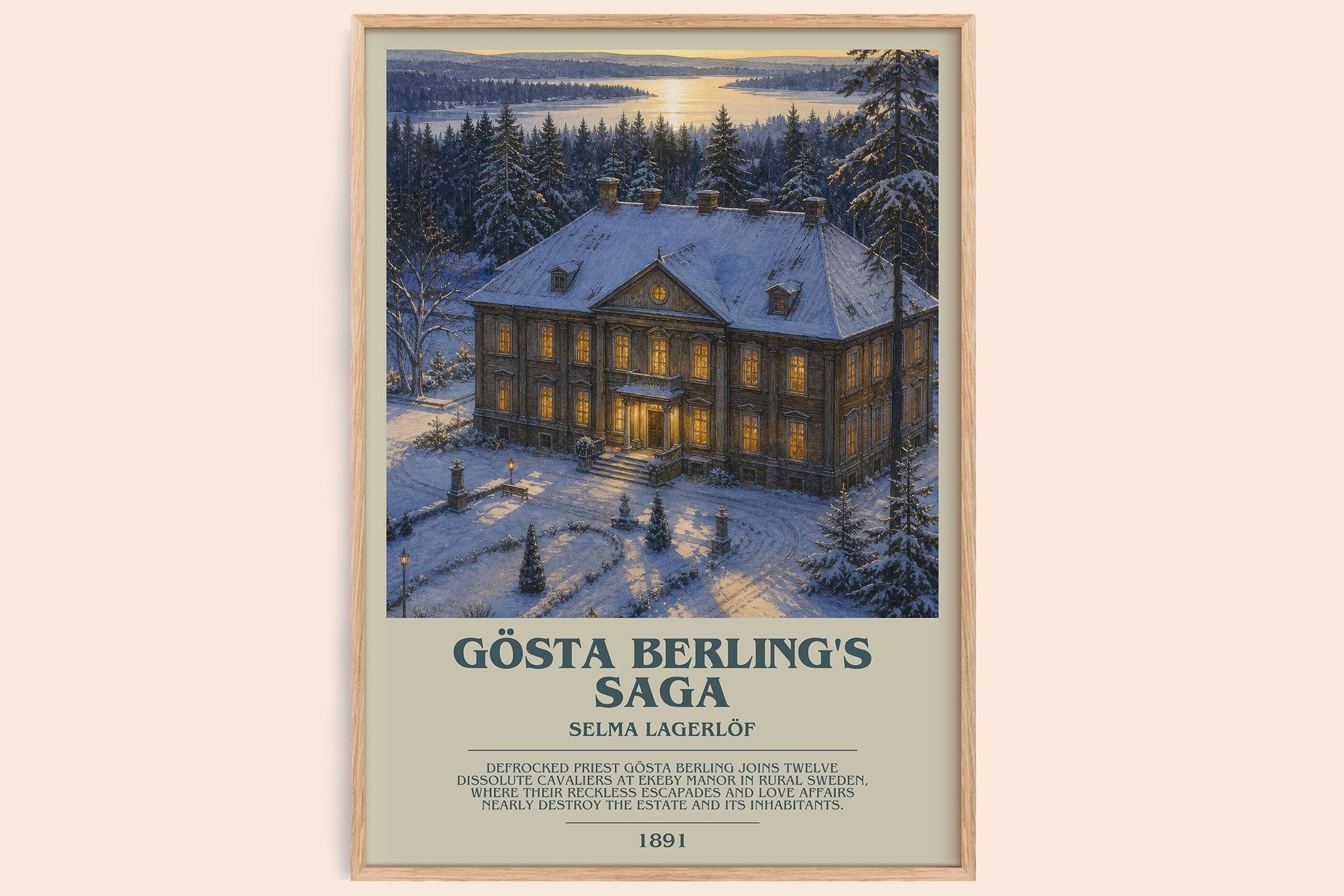Gösta Berling's Saga Bookish Wall Art by Selma Lagerlöf