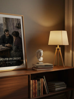 Death on Credit watercolour print on bookshelf – Louis-Ferdinand Céline fan gift