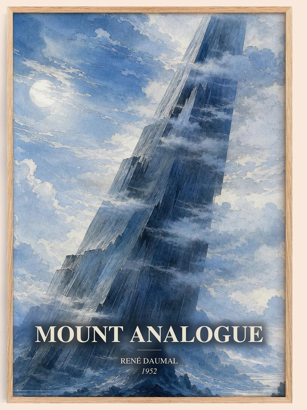 Mount Analogue watercolour book poster by René Daumal – framed literary art print
