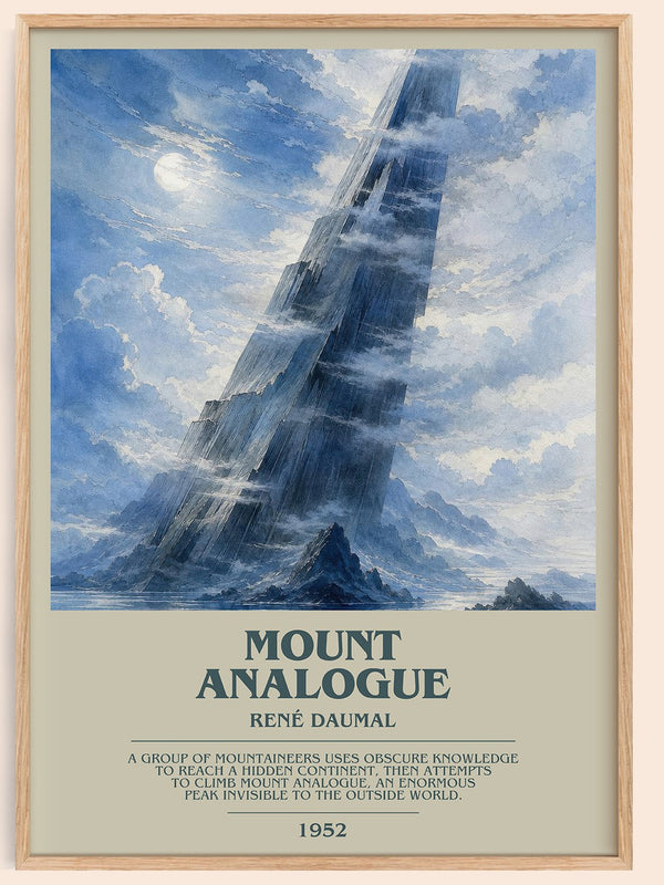 Mount Analogue Bookish Wall Art by René Daumal – framed poster
