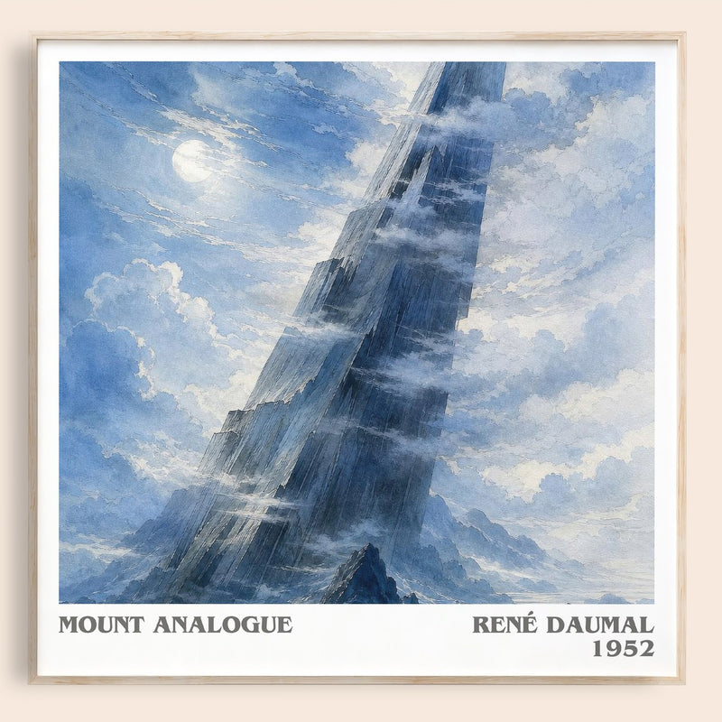 Mount Analogue literary book poster by René Daumal – framed literary art print