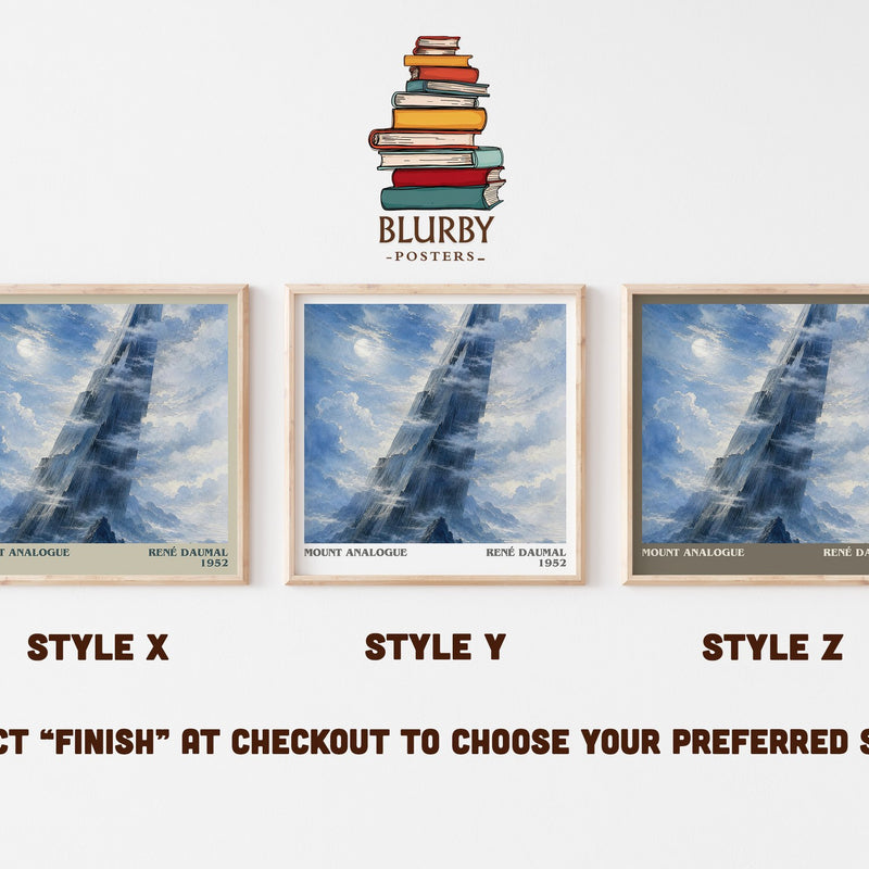 Mount Analogue literary print in frame leaning in hallway – philosophy wall art
