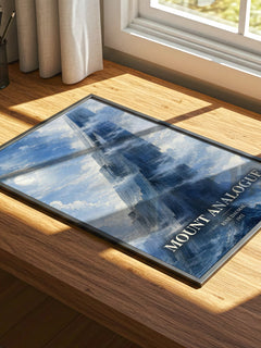 Mount Analogue watercolour book poster framed on wall – philosophy wall art