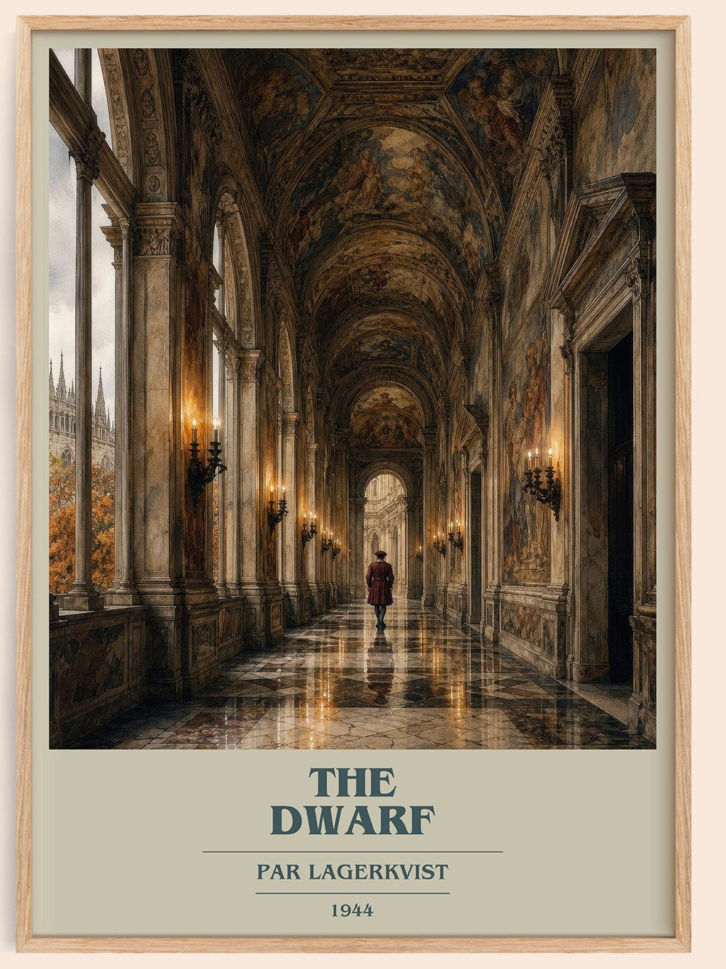 The Dwarf book cover book poster by Par Lagerkvist – framed literary art print