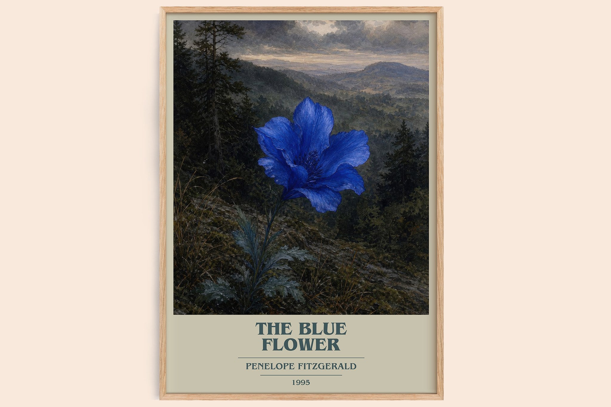 The Blue Flower Book Cover Poster by Penelope Fitzgerald