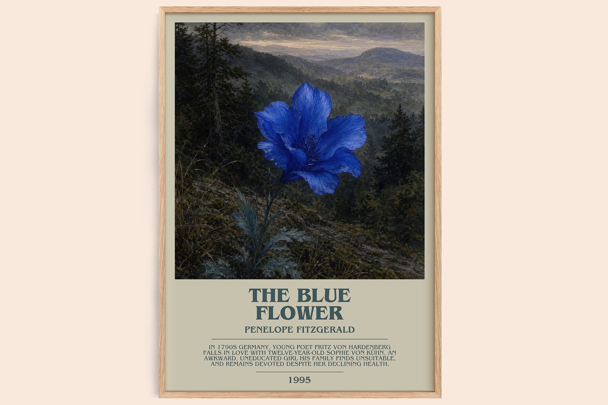 The Blue Flower Bookish Wall Art by Penelope Fitzgerald