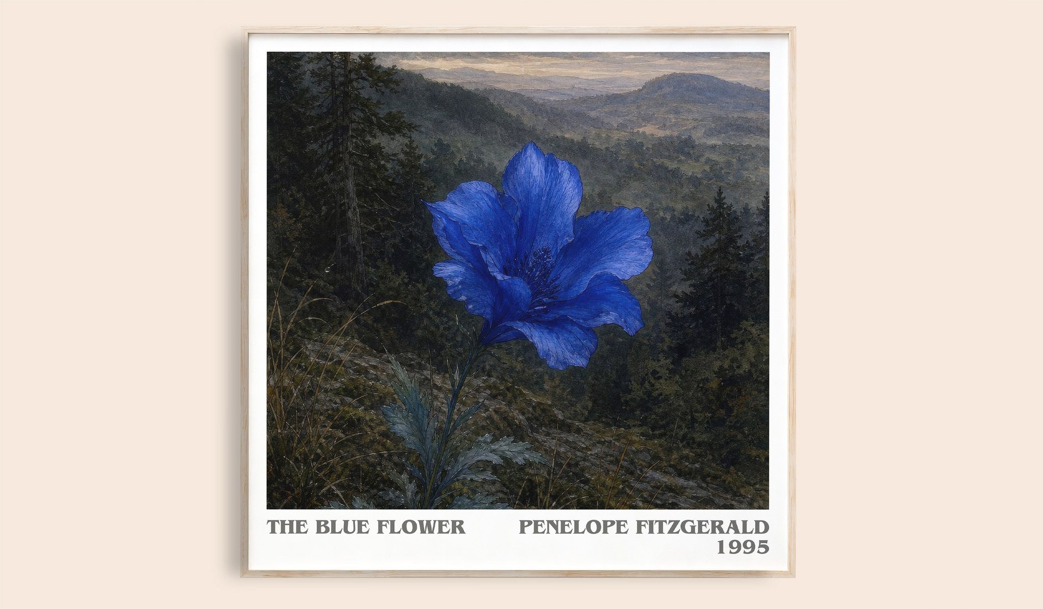 The Blue Flower Literary Art Print by Penelope Fitzgerald