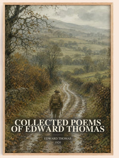 Collected Poems Of Edward Thomas watercolour book poster by Edward Thomas – framed literary art print