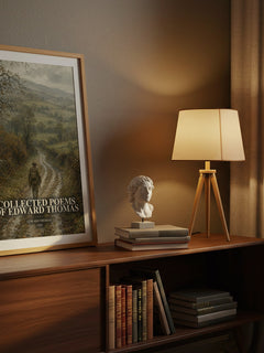 Collected Poems Of Edward Thomas watercolour print on bookshelf – Edward Thomas fan gift