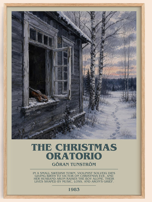 The Christmas Oratorio Bookish Wall Art by Göran Tunström – framed poster