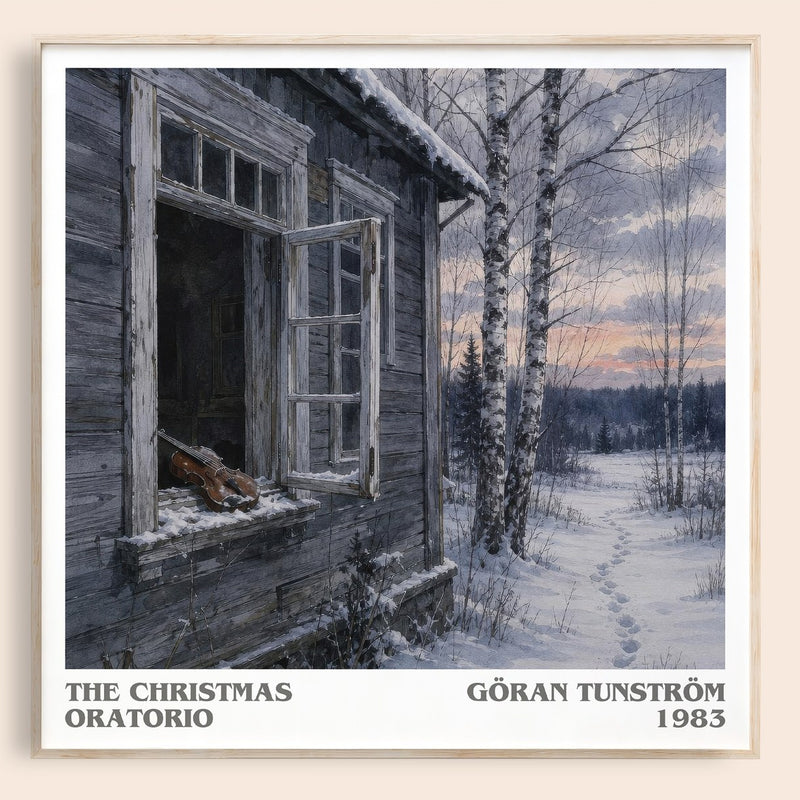 The Christmas Oratorio literary book poster by Göran Tunström – framed literary art print
