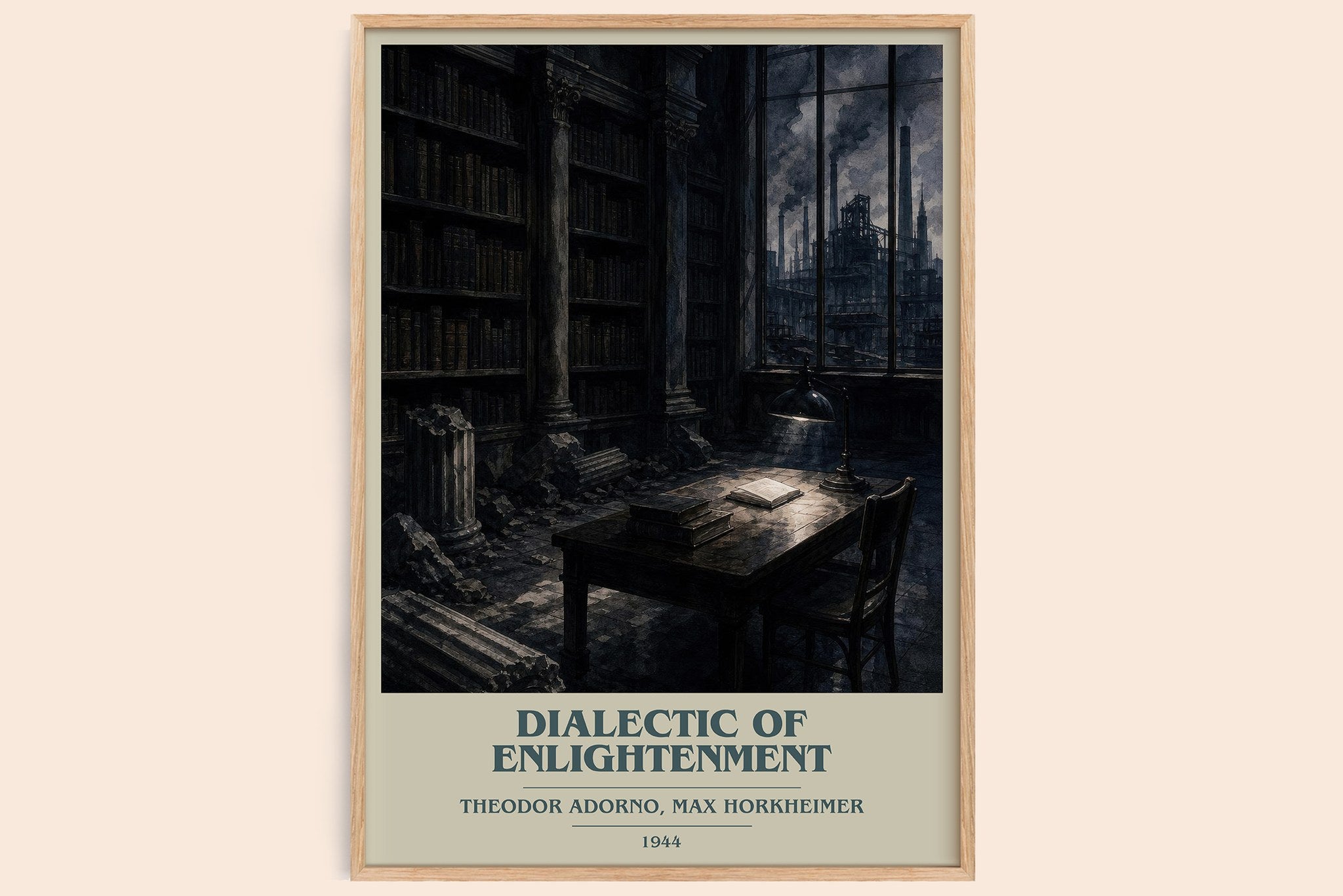 Dialectic Of Enlightenment Book Cover Poster by T. Horkheimer
