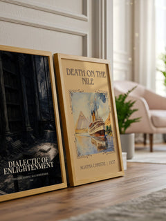 Dialectic Of Enlightenment watercolour print framed by window – literary home decor