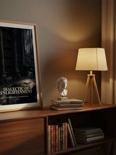Dialectic Of Enlightenment watercolour print on bookshelf – Theodor Adorno, Max Horkheimer fan gift