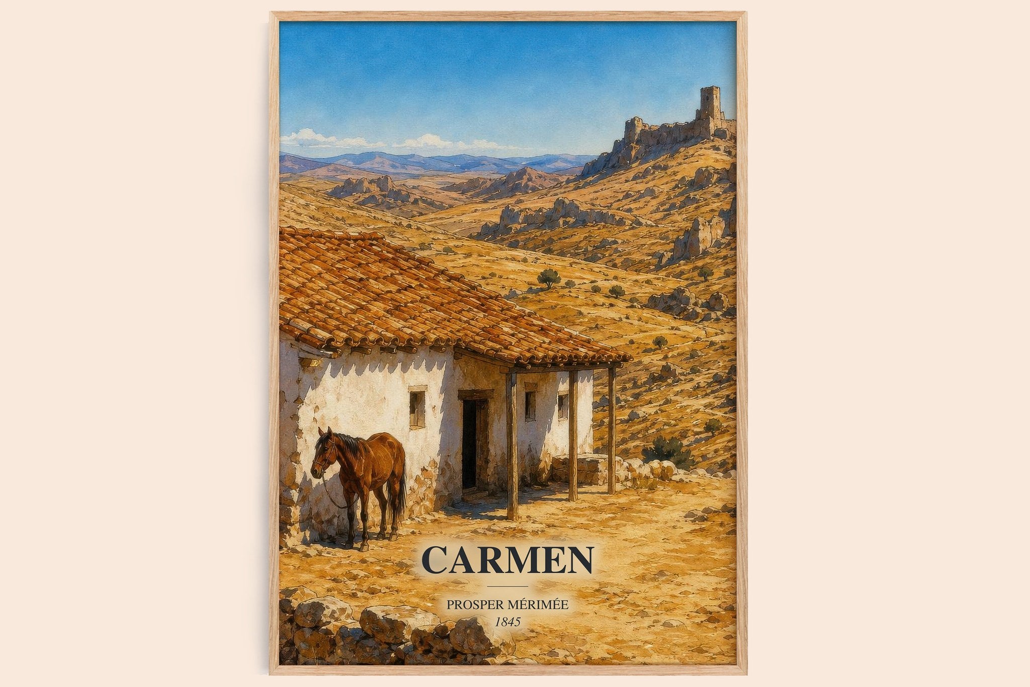 Carmen Book Watercolour Illustration by Prosper Mérimée