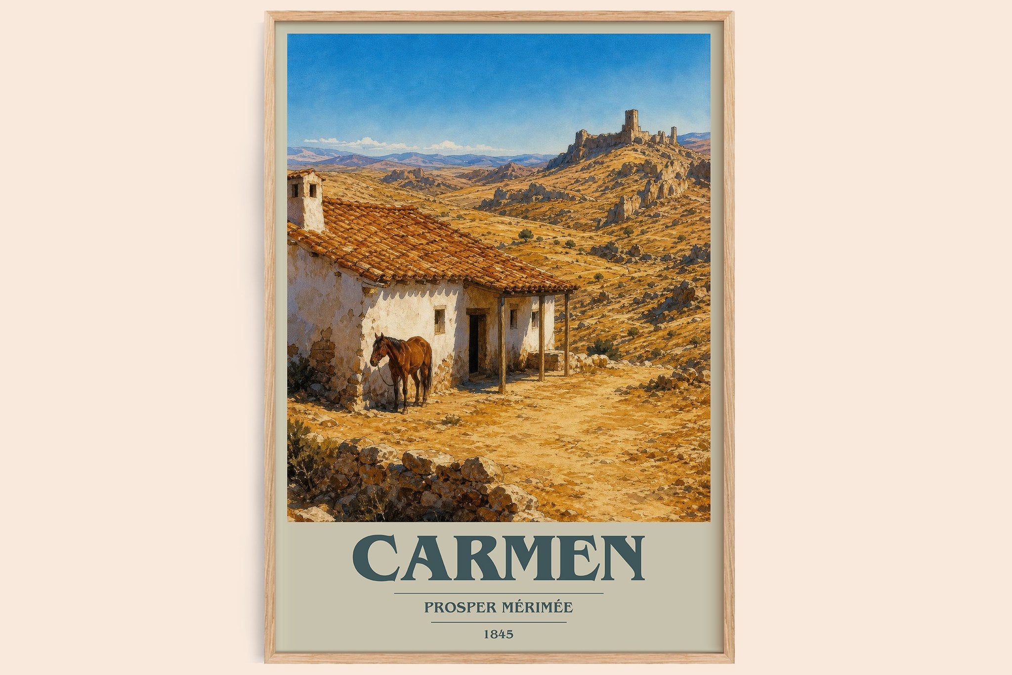 Carmen Book Cover Poster by Prosper Mérimée
