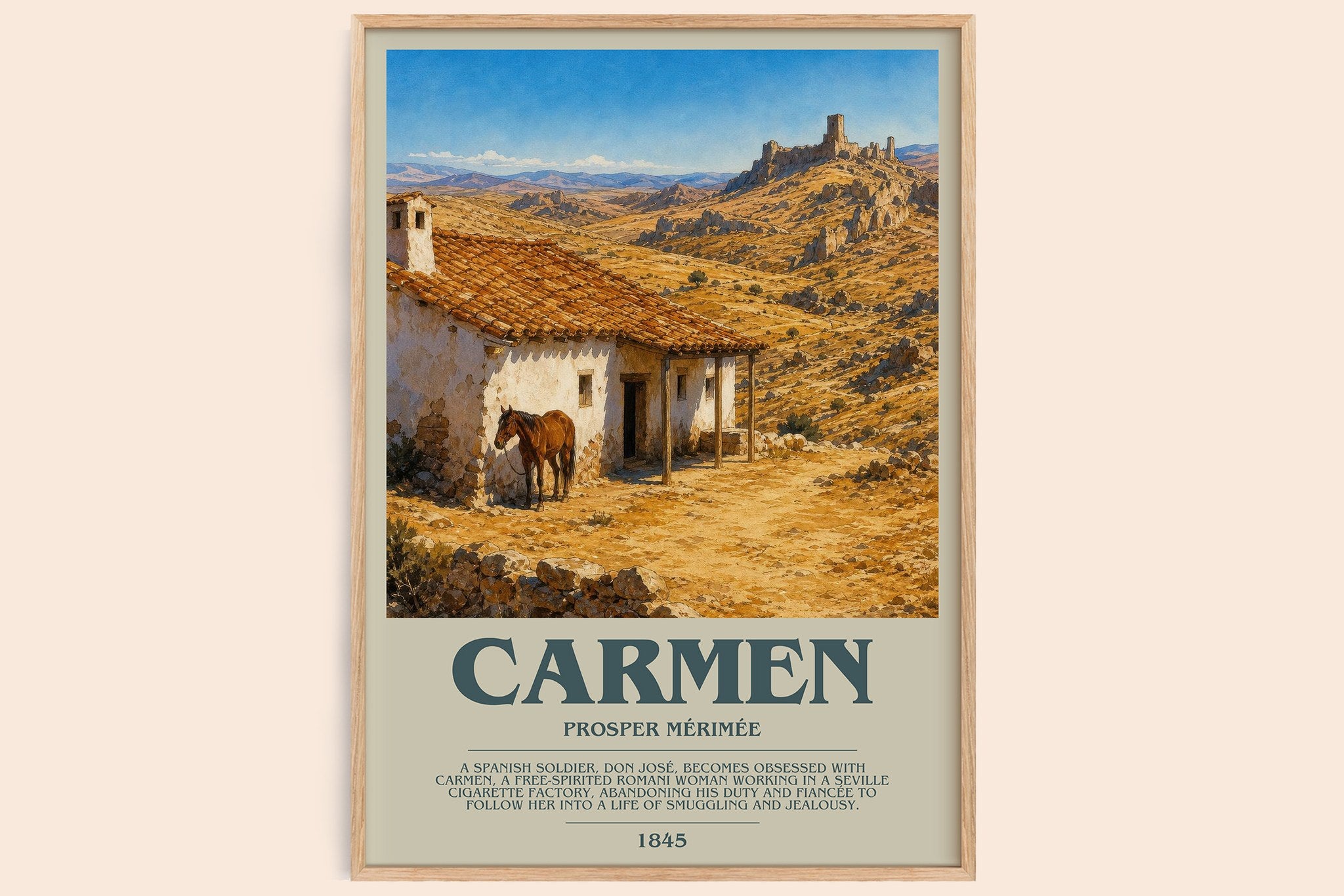 Carmen Bookish Wall Art by Prosper Mérimée
