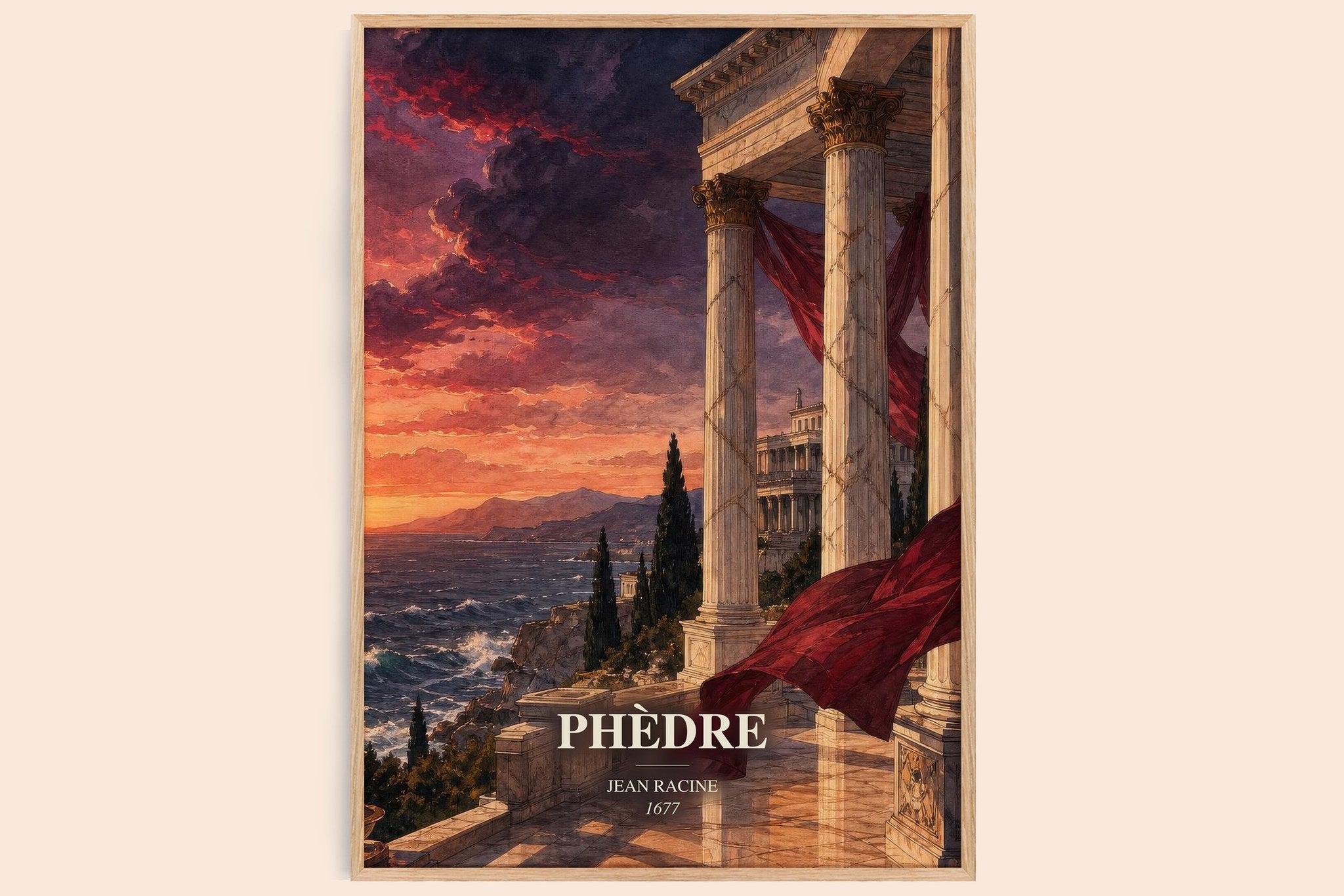 Phèdre Book Watercolour Illustration by Jean Racine