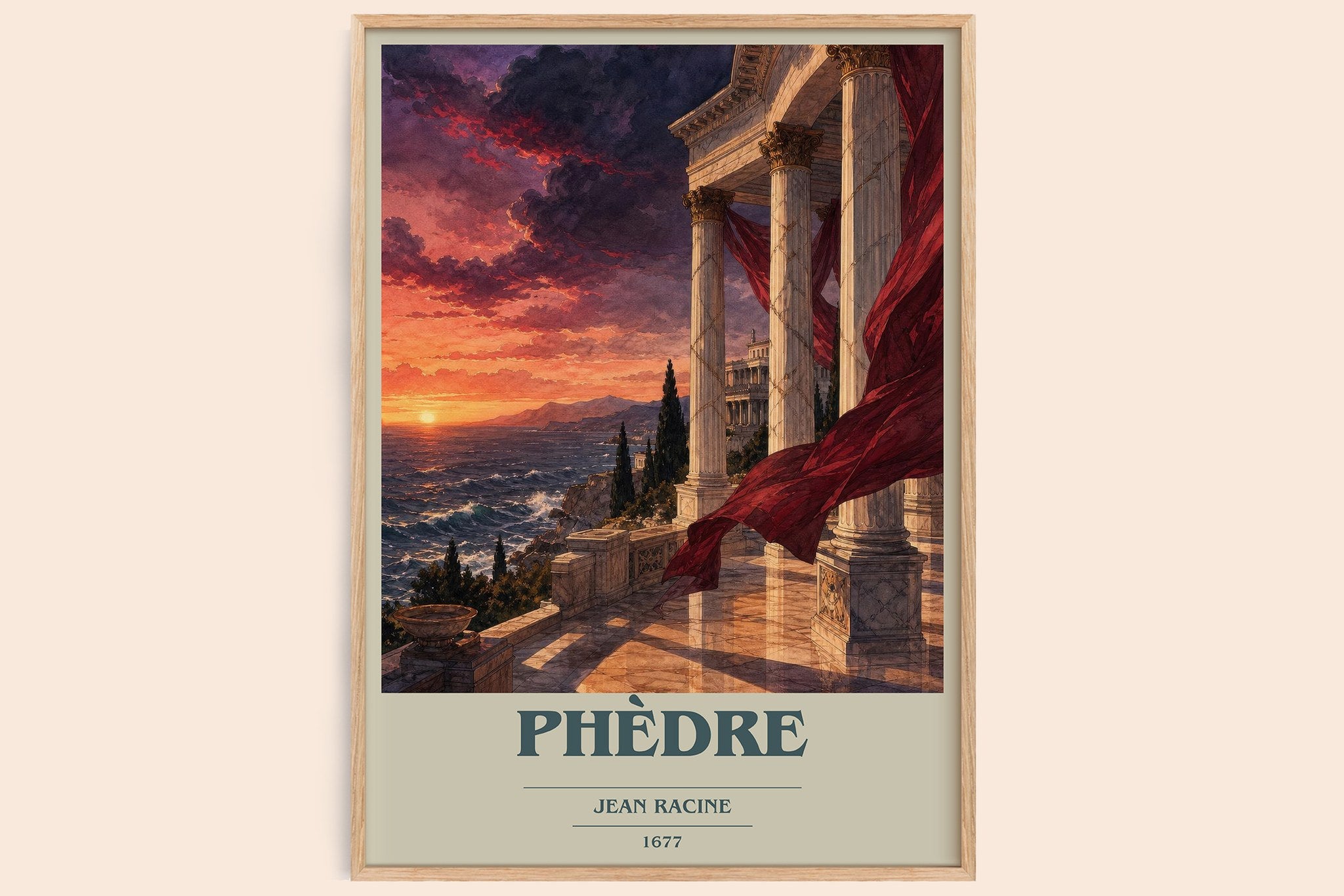 Phèdre Book Cover Poster by Jean Racine