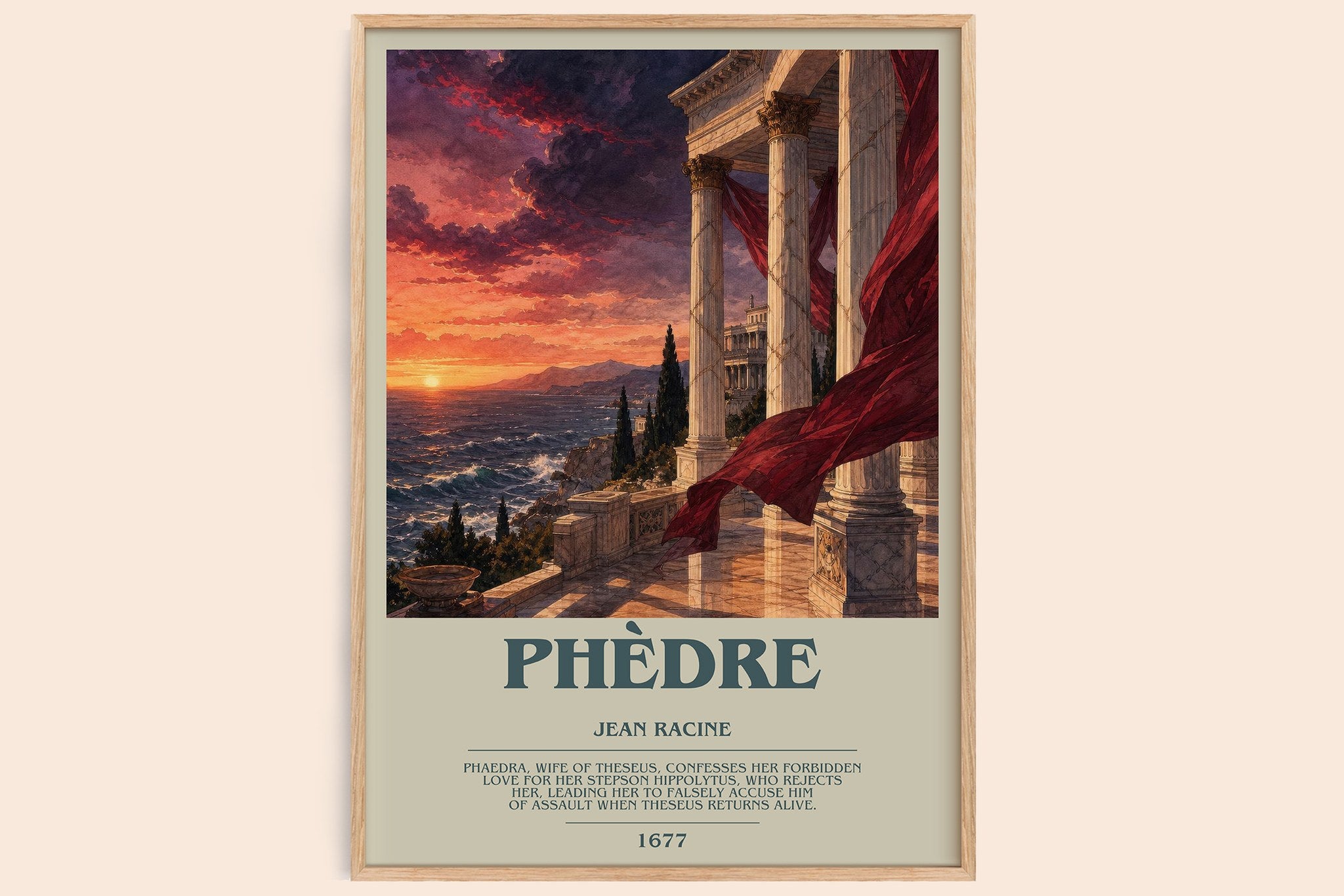 Phèdre Bookish Wall Art by Jean Racine