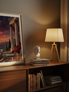 Phèdre watercolour print on bookshelf – Jean Racine fan gift