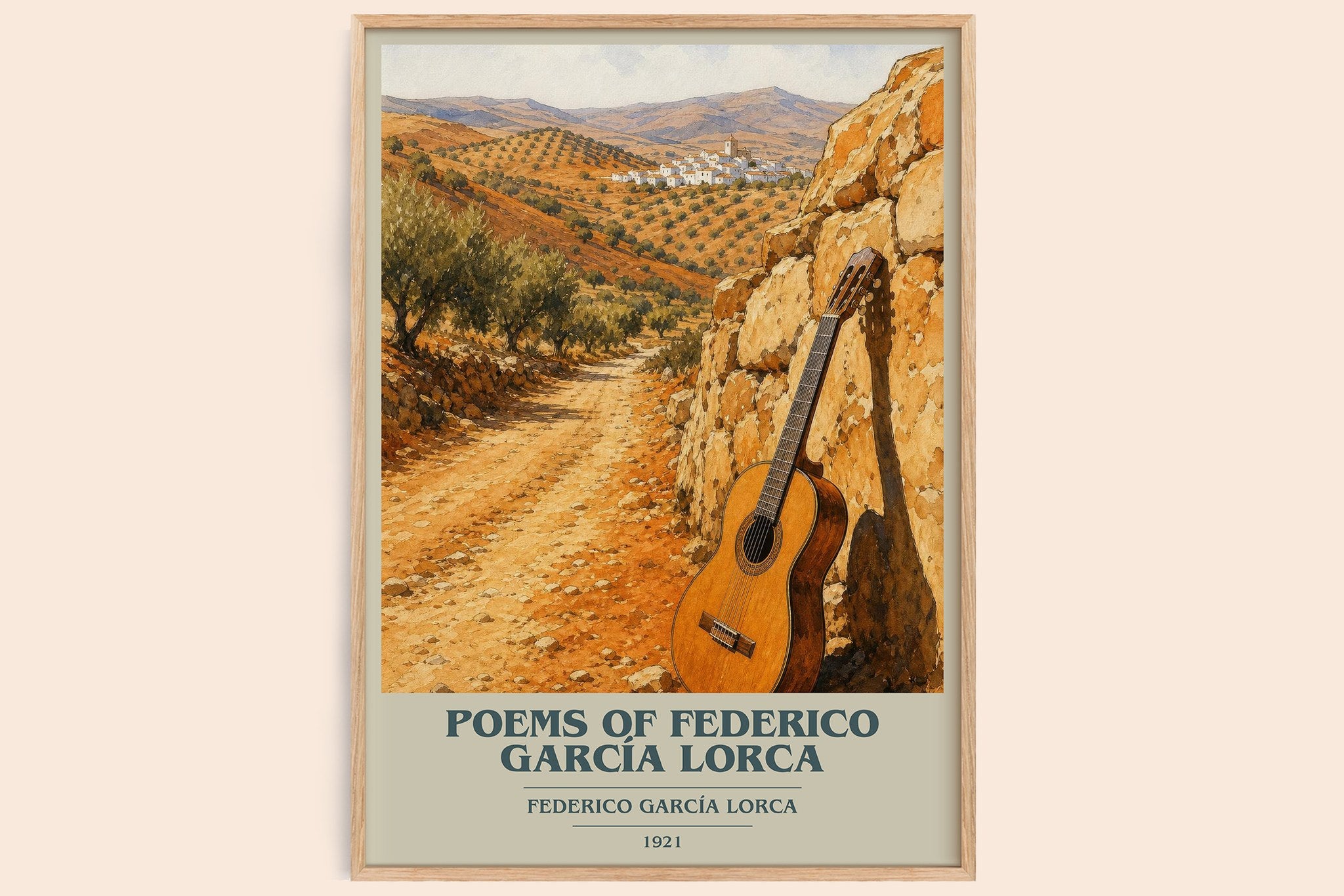 Poems of Federico García Lorca Book Cover Poster by F. Lorca