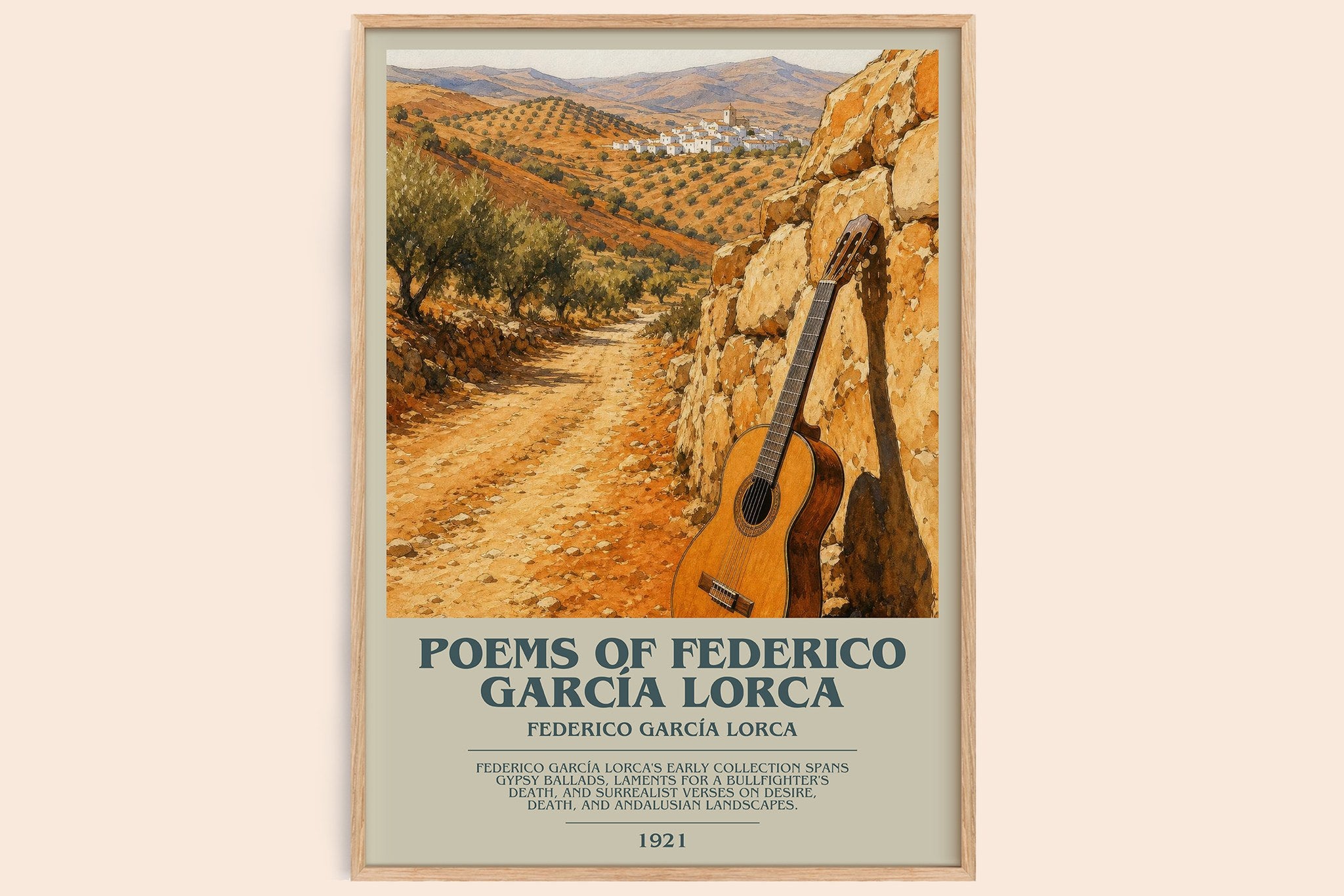 Poems of Federico García Lorca Bookish Wall Art by F. Lorca
