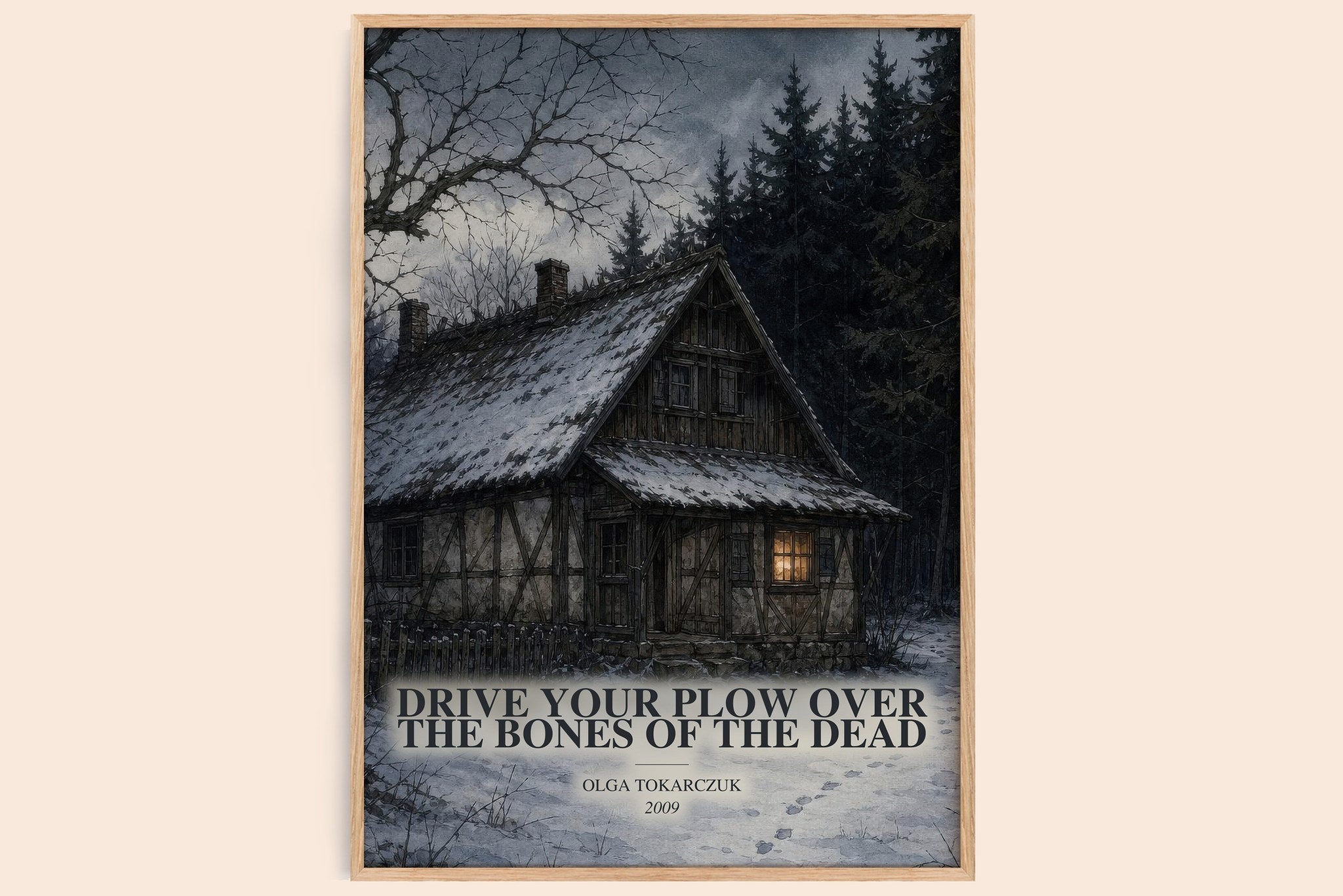 Drive Your Plow Over the Bones of the Dead Book Watercolour Illustration by Olga Tokarczuk