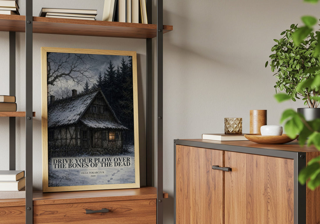 Drive Your Plow Over the Bones of the Dead book watercolour illustration paper finish options – matte satin gloss