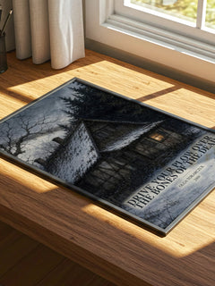 Drive Your Plow Over the Bones of the Dead watercolour book poster framed on wall – crime wall art