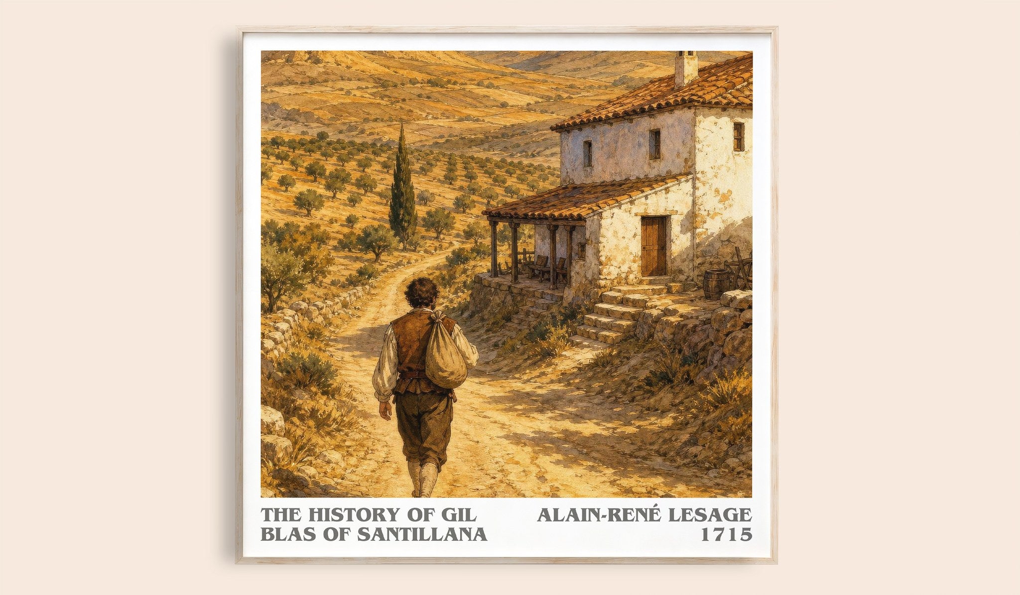 History Of Gil Blas Of Santillana Literary Art Print by A. Lesage