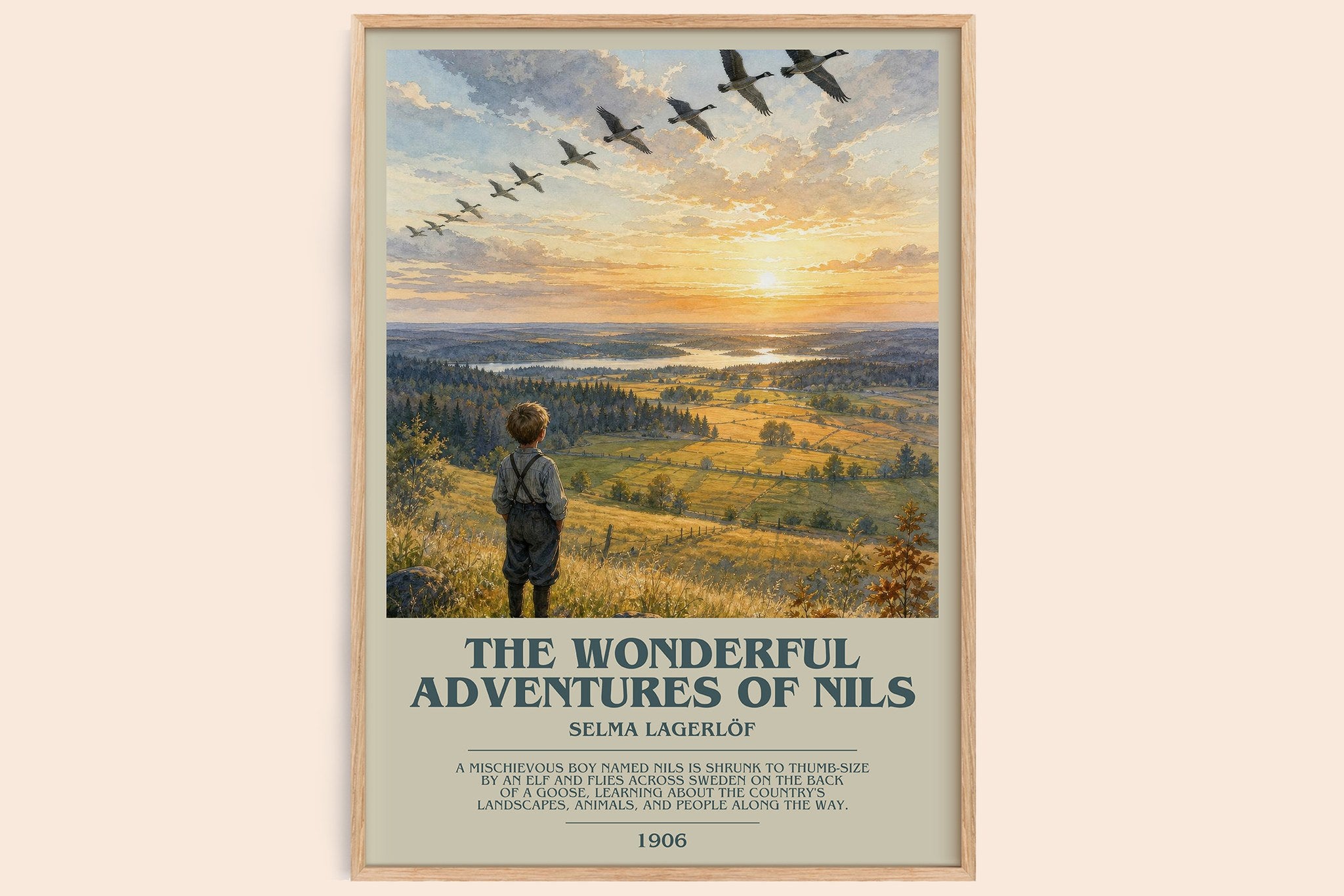 The Wonderful Adventures of Nils Bookish Wall Art by Selma Lagerlöf