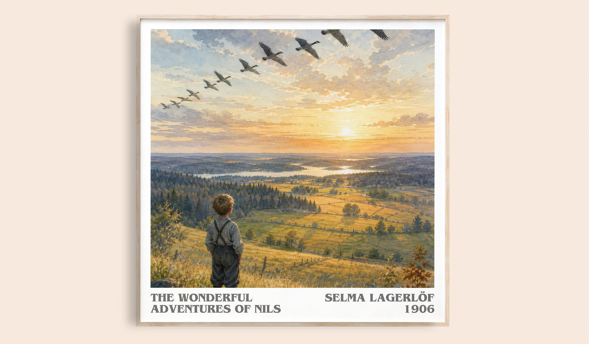The Wonderful Adventures of Nils Literary Art Print by Selma Lagerlöf