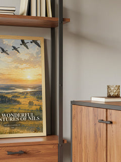 The Wonderful Adventures of Nils book watercolour illustration paper finish options – matte satin gloss