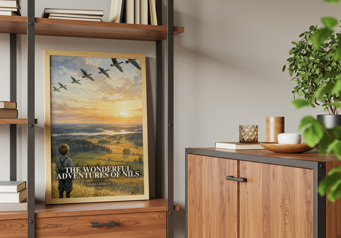 The Wonderful Adventures of Nils book watercolour illustration paper finish options – matte satin gloss