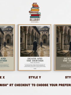 Death and the Dervish Bookish Wall Art by Meša Selimović – Style X, Y and Z side by side – choose your finish