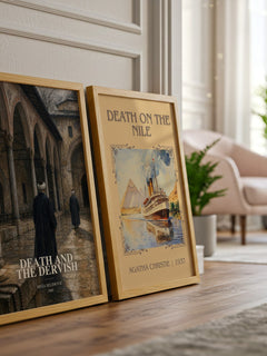Death and the Dervish watercolour print framed by window – literary home decor