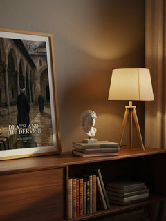 Death and the Dervish watercolour print on bookshelf – Meša Selimović fan gift