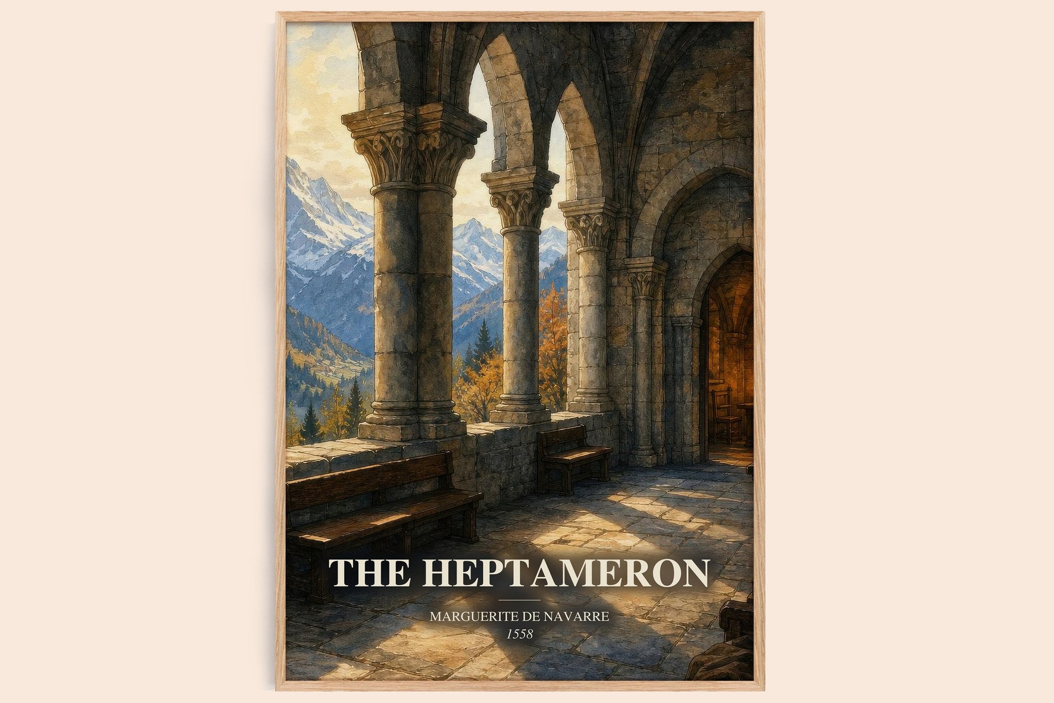 The Heptameron Book Watercolour Illustration by Marguerite de Navarre