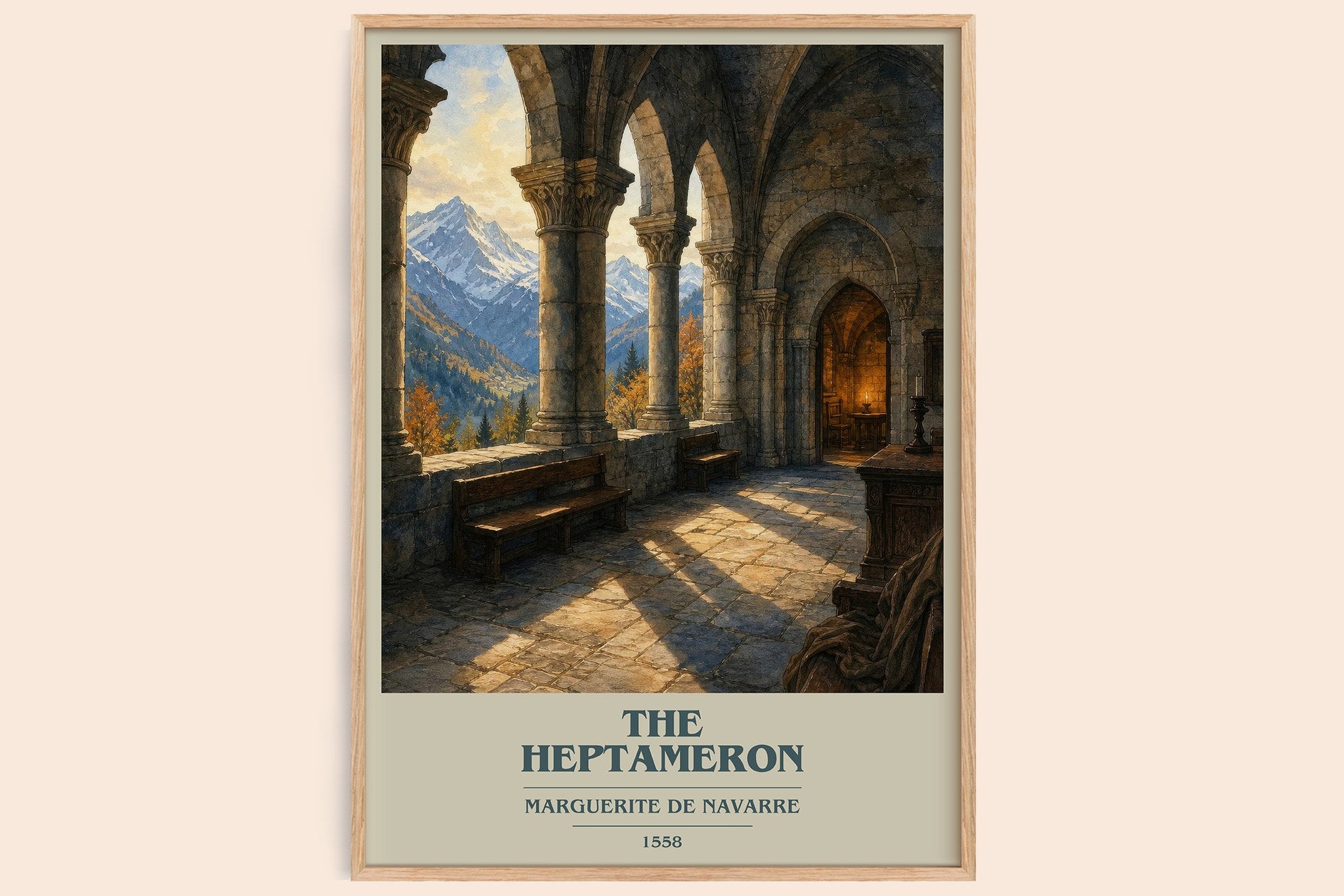 The Heptameron Book Cover Poster by Marguerite de Navarre